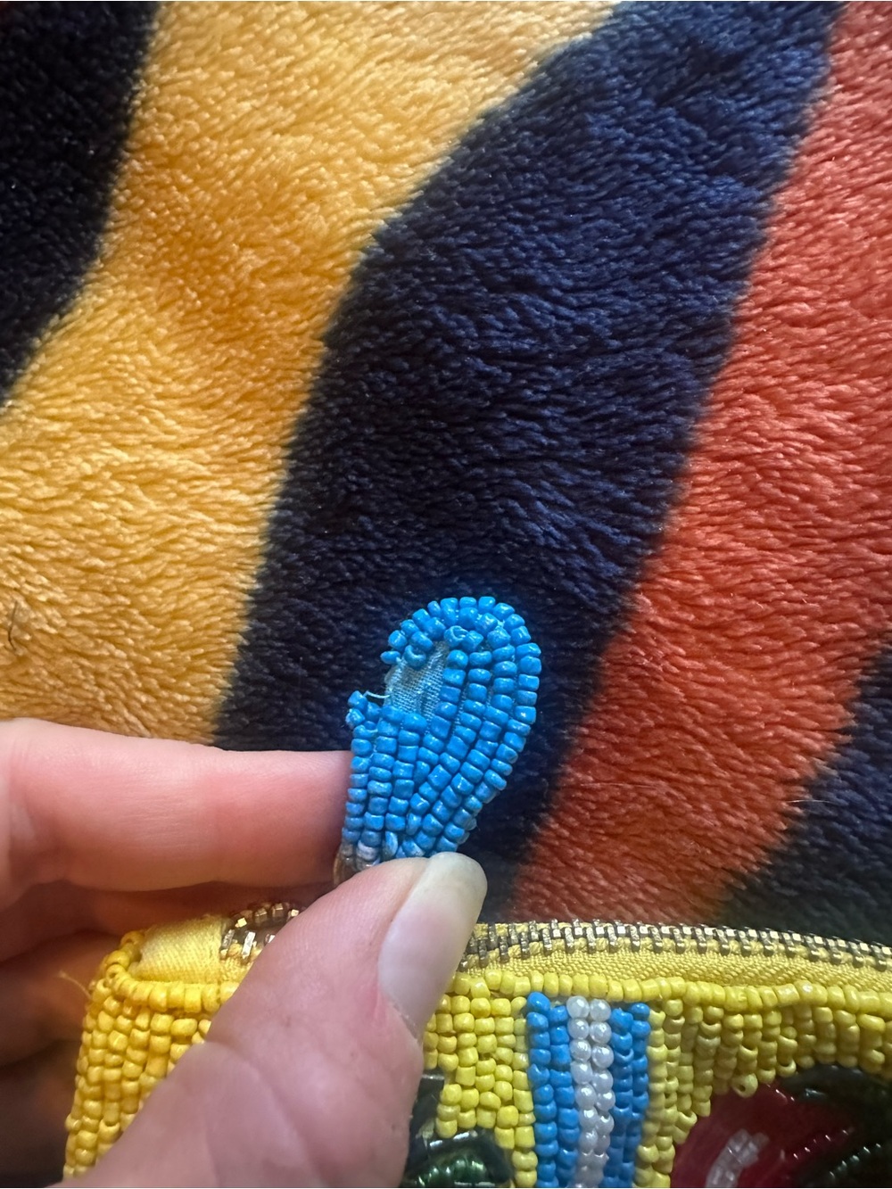 Anthropologie Beaded Tomato Pouch - Picture 3 of 7